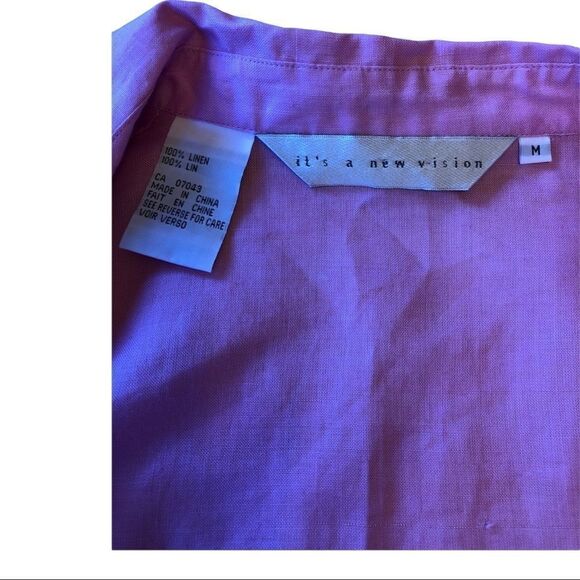 IT’S A New Vision Linen Blouse NWOT - Picture 4 of 8